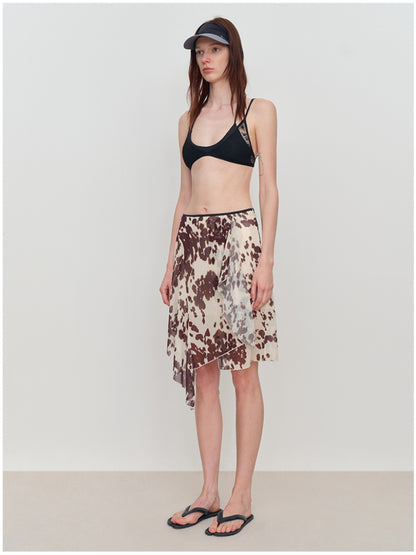Irregular Flowy Mesh Skirt