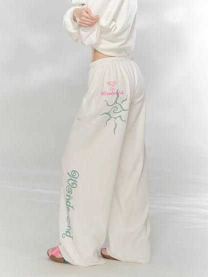 Green &amp; Beige Printed Hoodie Set