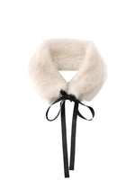 Vintage Bow Faux Fur Collar