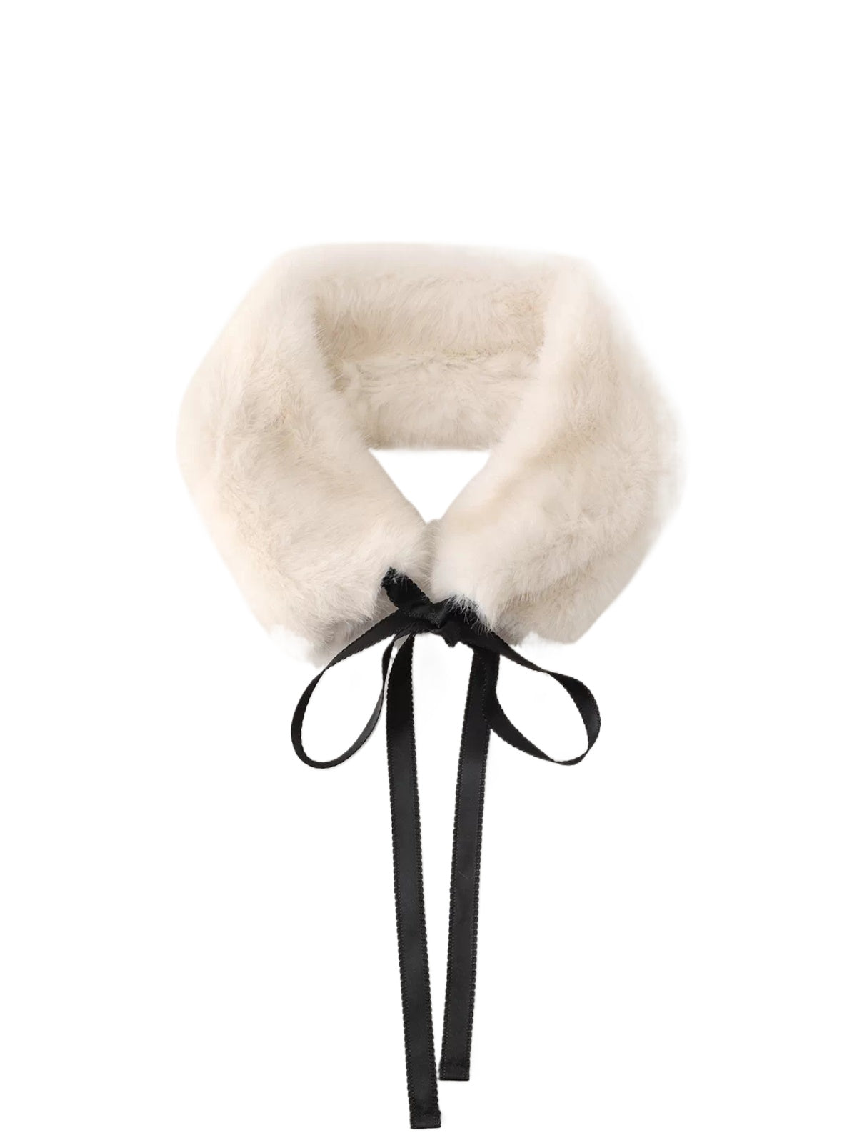 Vintage Bow Faux Fur Collar