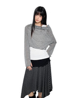Asymmetric Striped Layering Top