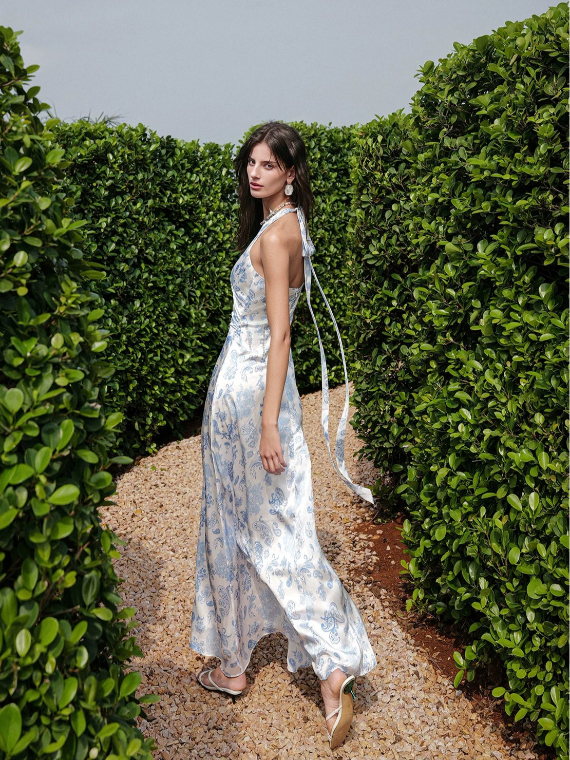 Verdant Halter Maxi Dress