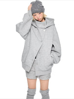 Hooded Wool Blend Jacket
