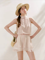 Chiffon Lace Halter Dress