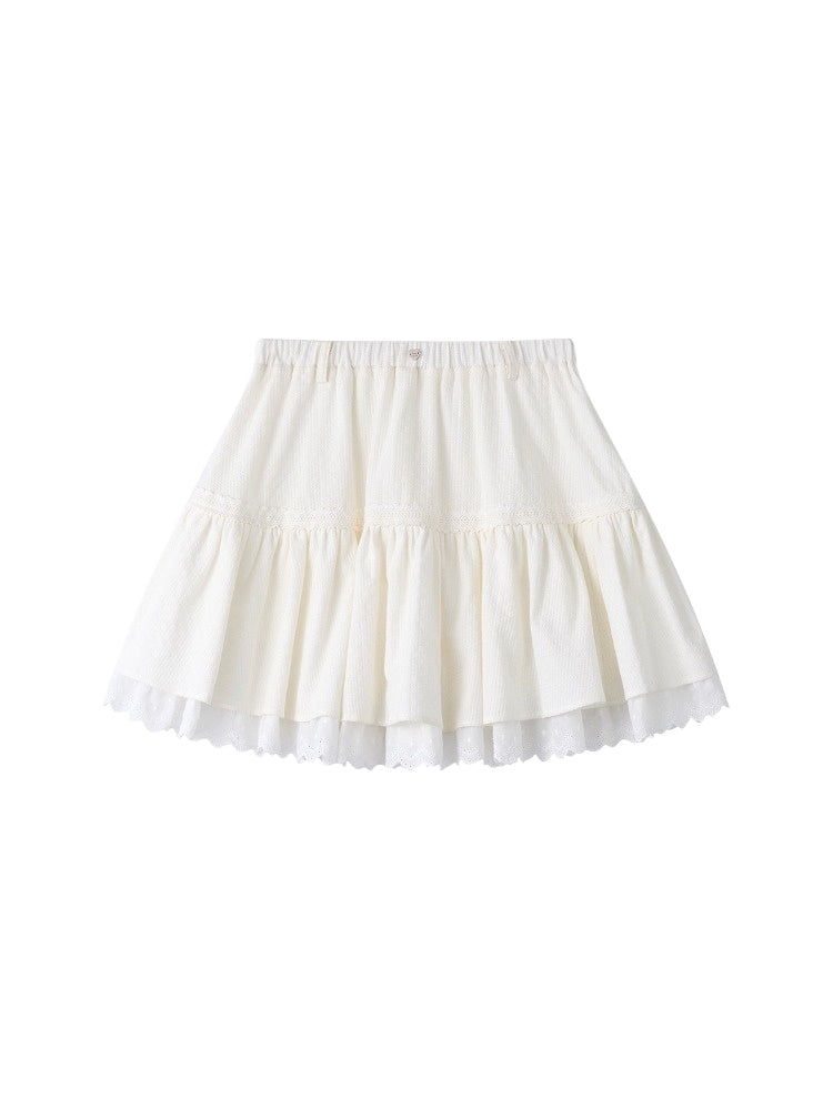 Ballet A-Line Lace Short Skirt