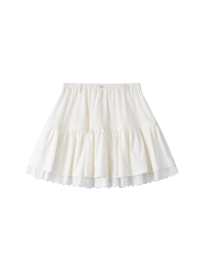 Ballet A-Line Lace Short Skirt