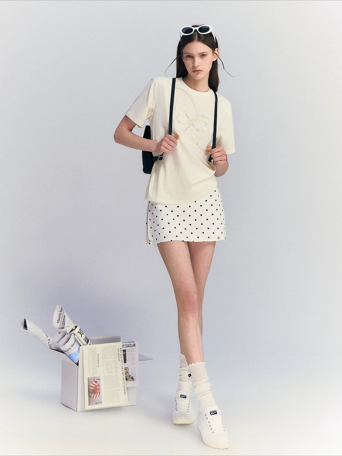 Polka Dot A-Line Skirt