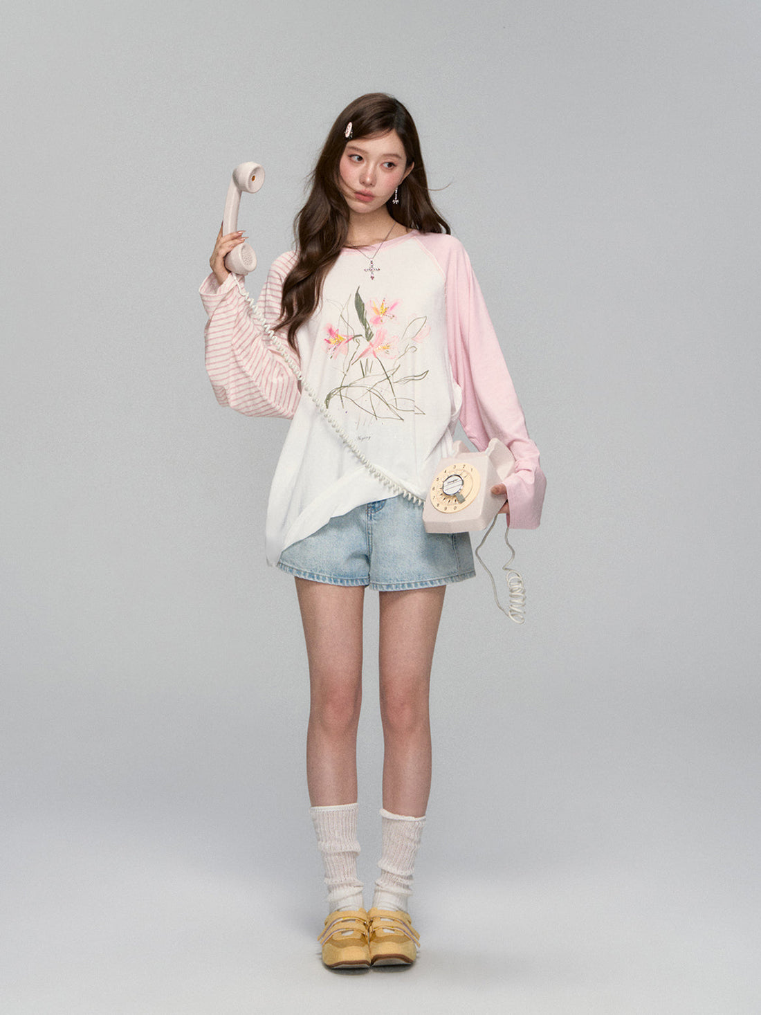 Pink Raglan Graphic T-shirt