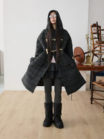 Wool Blend Hooded Duffle Coat