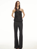 Cutout Halter Pants Set