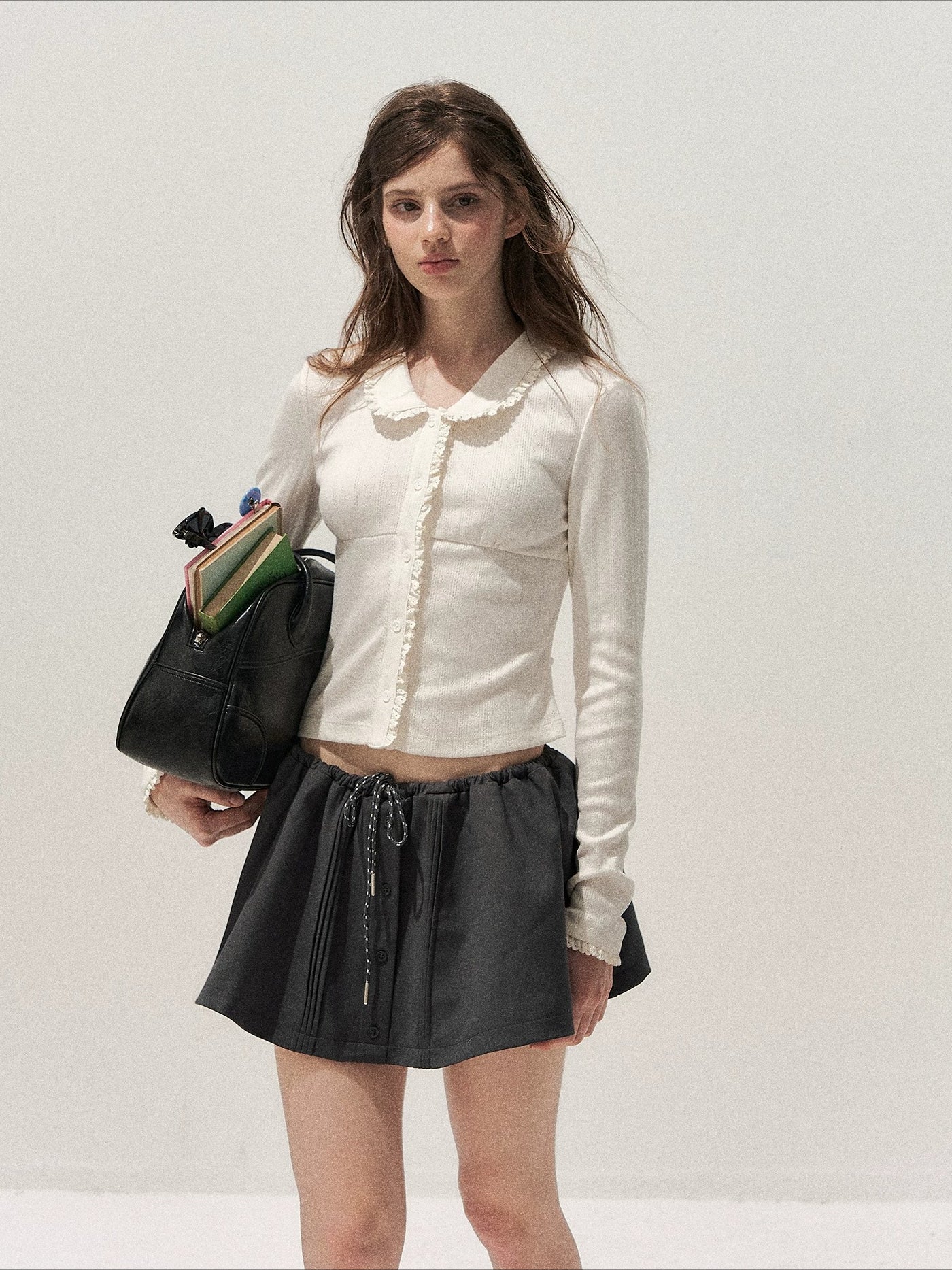 Peter Pan Collar Knit Top