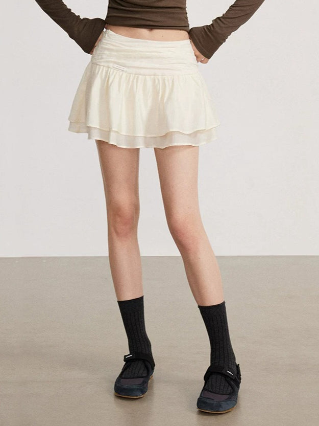 Pleated A Line Skirt