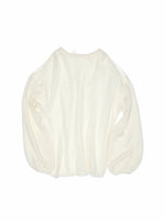 Oversized Mohair Shirt-Panel Knit Sweater