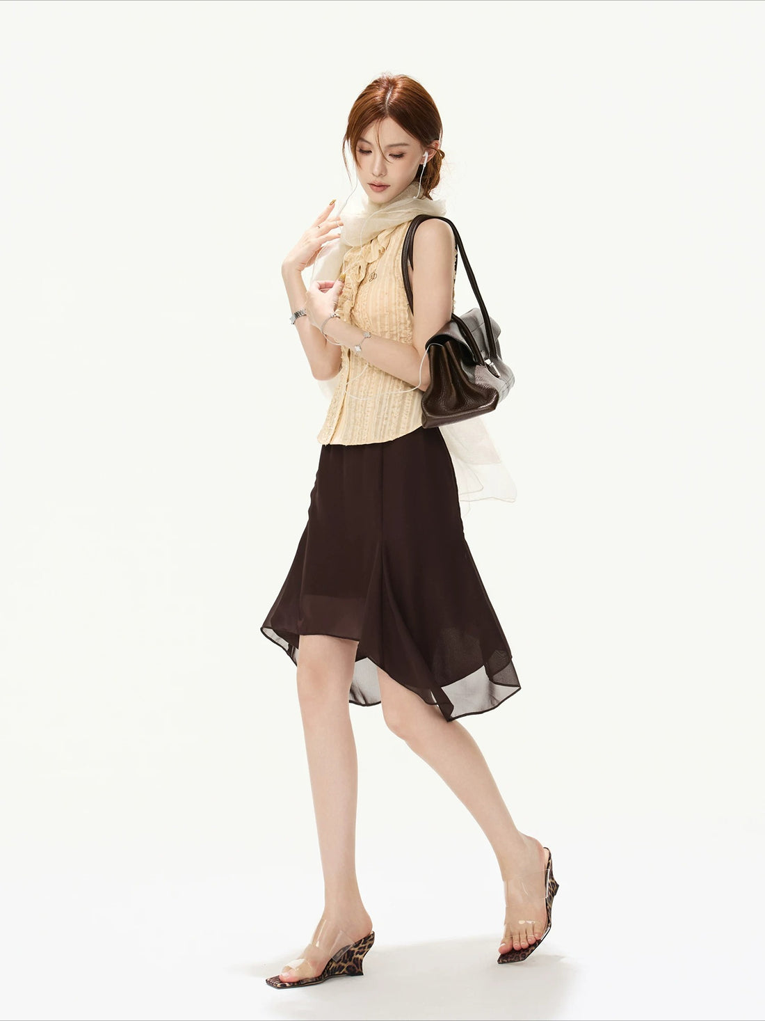Textured Ruched Vest Top