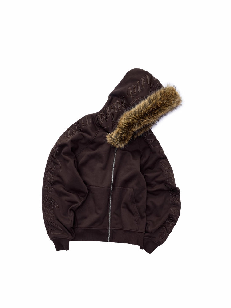 Script Embroidery Hoodie Sweat Set