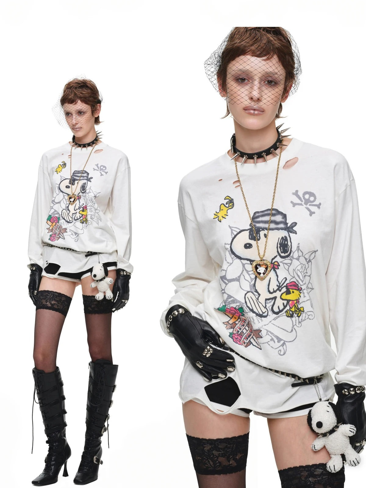 Distressed Snoopy Tee