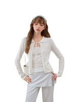 Flower Lace Knit Cardigan Sweater