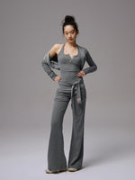 Polka Dot Stripe Jumpsuit Set