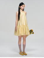Halter Neck Tencel Lace Beach Dress
