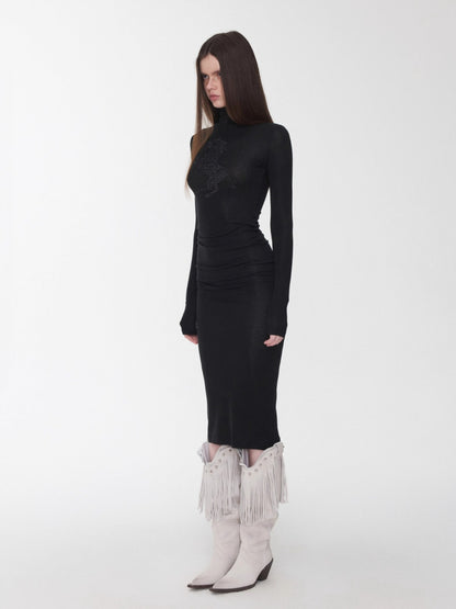 Crystal-Embellished Turtleneck