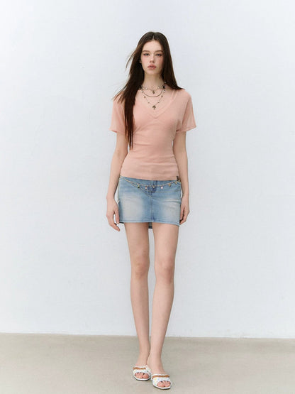 X-Line Layered V-Neck T-shirt