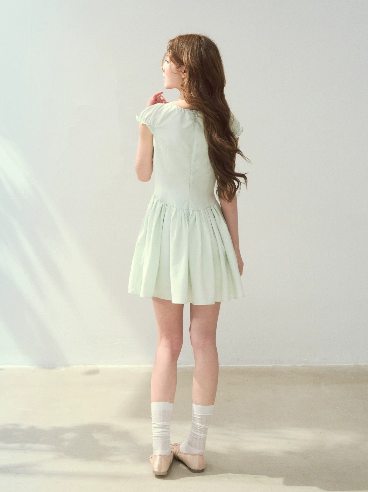 Green &amp; Brown "Seaside Reading" Dress