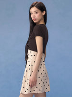 Brown Polka Dot Dress Set