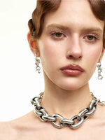 Square Link Drop Earrings