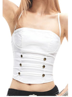 Metal Buckle Backless Tank Top