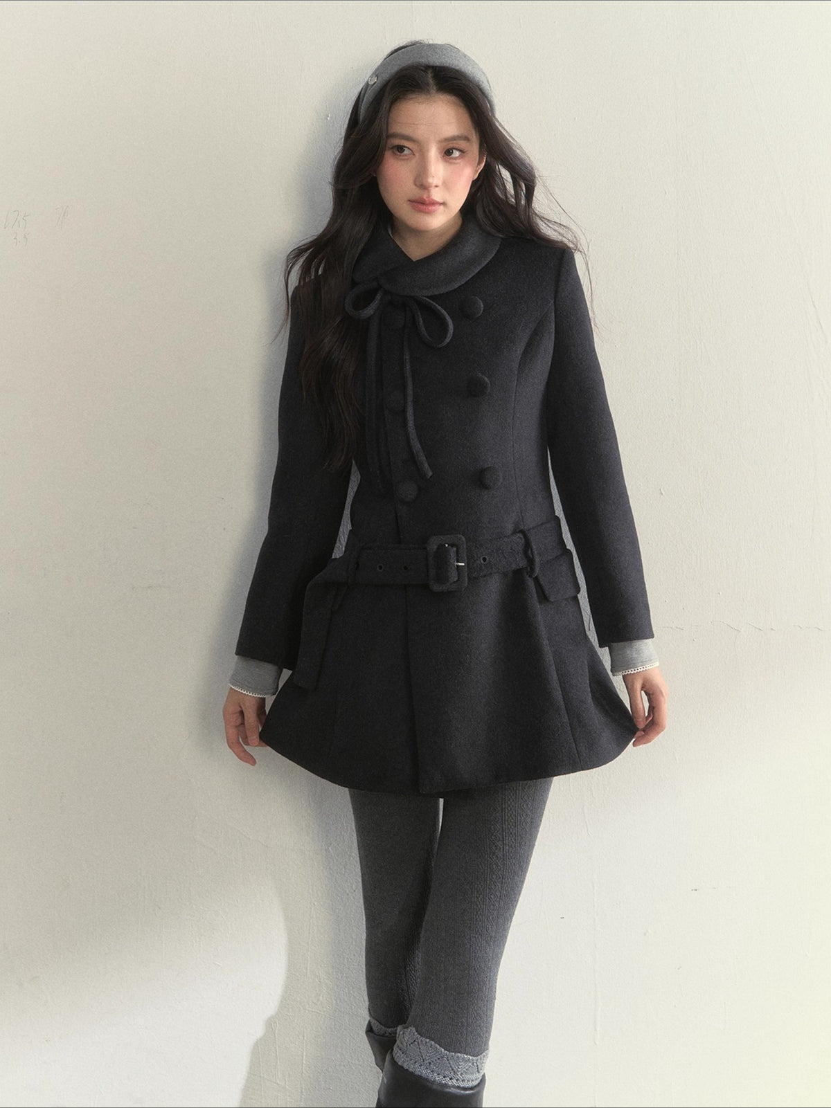 Double-Breasted Belted Coat