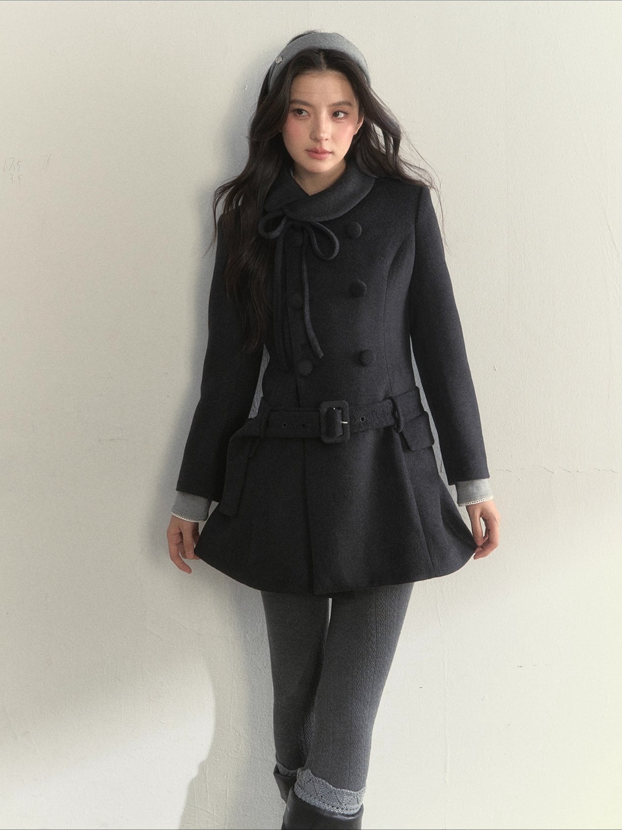 Double-Breasted Belted Coat