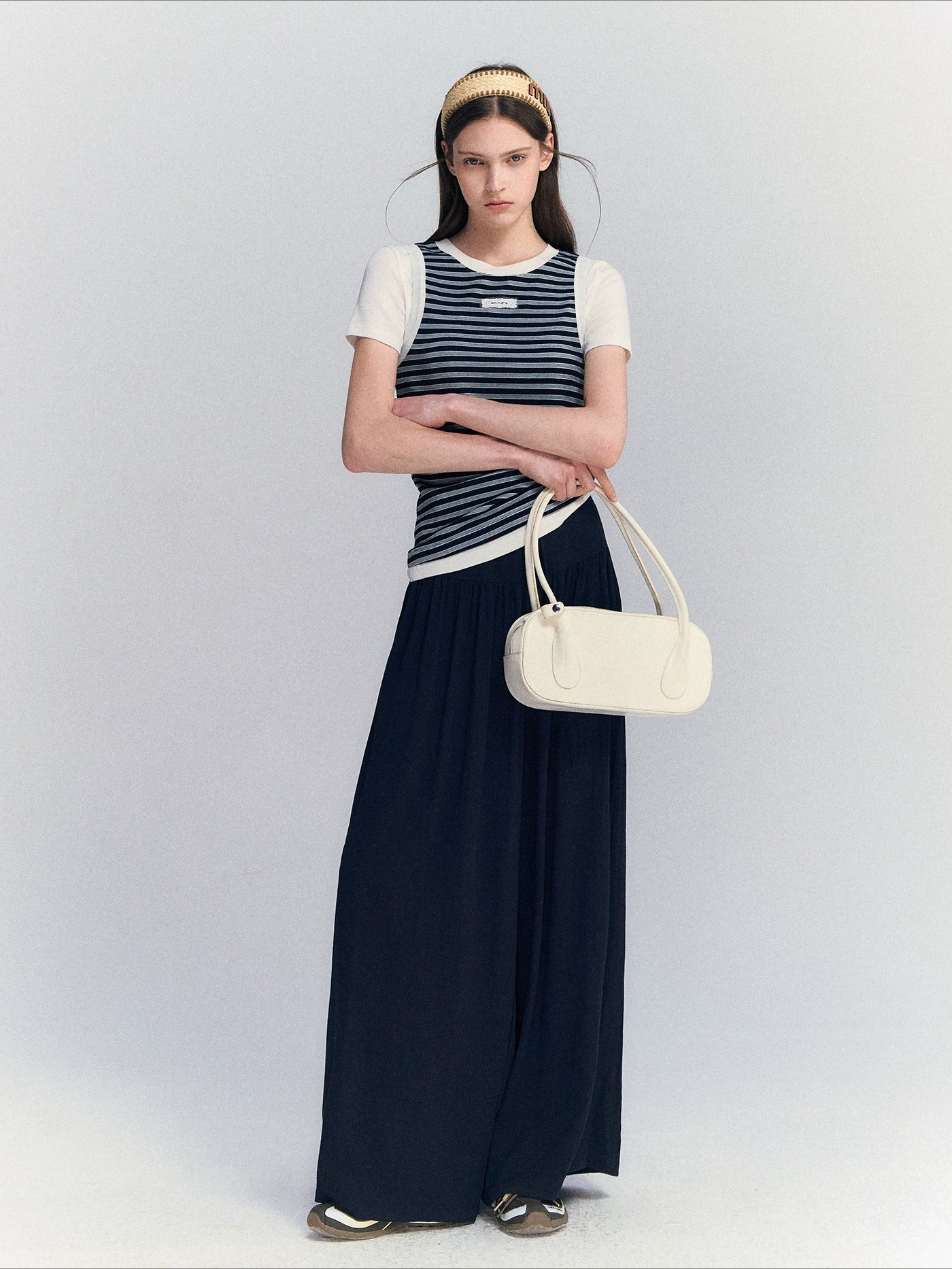 Linen Blend Wide Pants