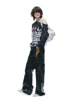 Punk Buckle Asymmetric Tee