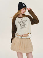 Vintage Contrast Raglan Top
