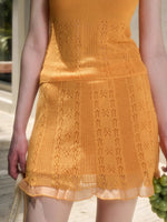 Cool Fabric Knitted Blouse & Skirt Set