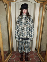 Plaid Crinkle Bubble Jacket