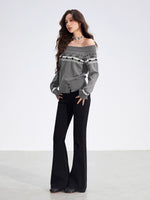 Embroidered Flared Slim-Fit Jeans