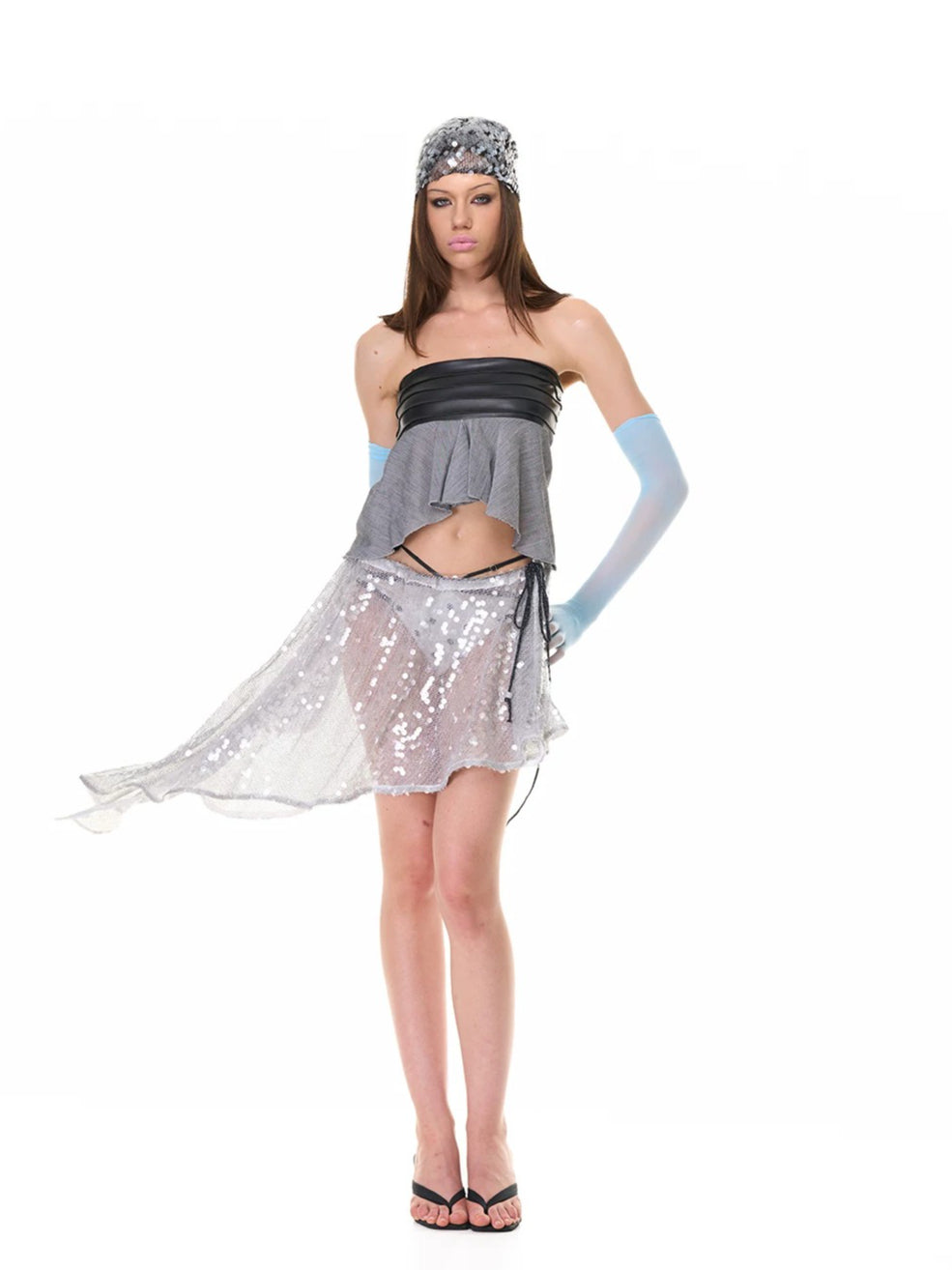 Pleated Organza Two-Piece Set