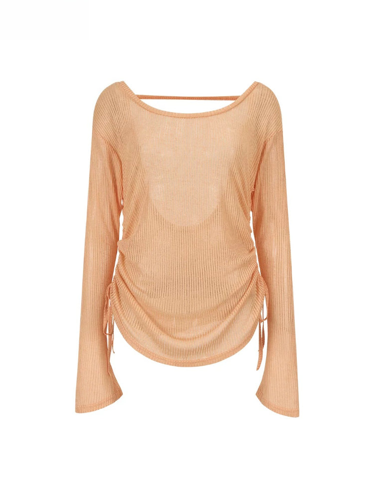 Sheer Knit Cover Top