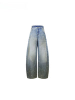 Gradient Whisker Wide Leg Jeans