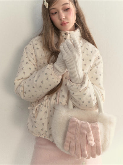 Knit Texture Wool Gloves