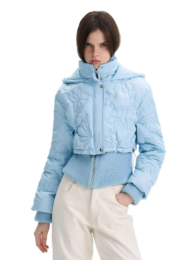 Quilted Cropped Down Jacket