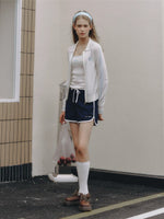 Wool Knit Zip Cardigan