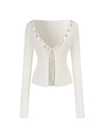 Beaded Knit Cardigan & Tank Top Set