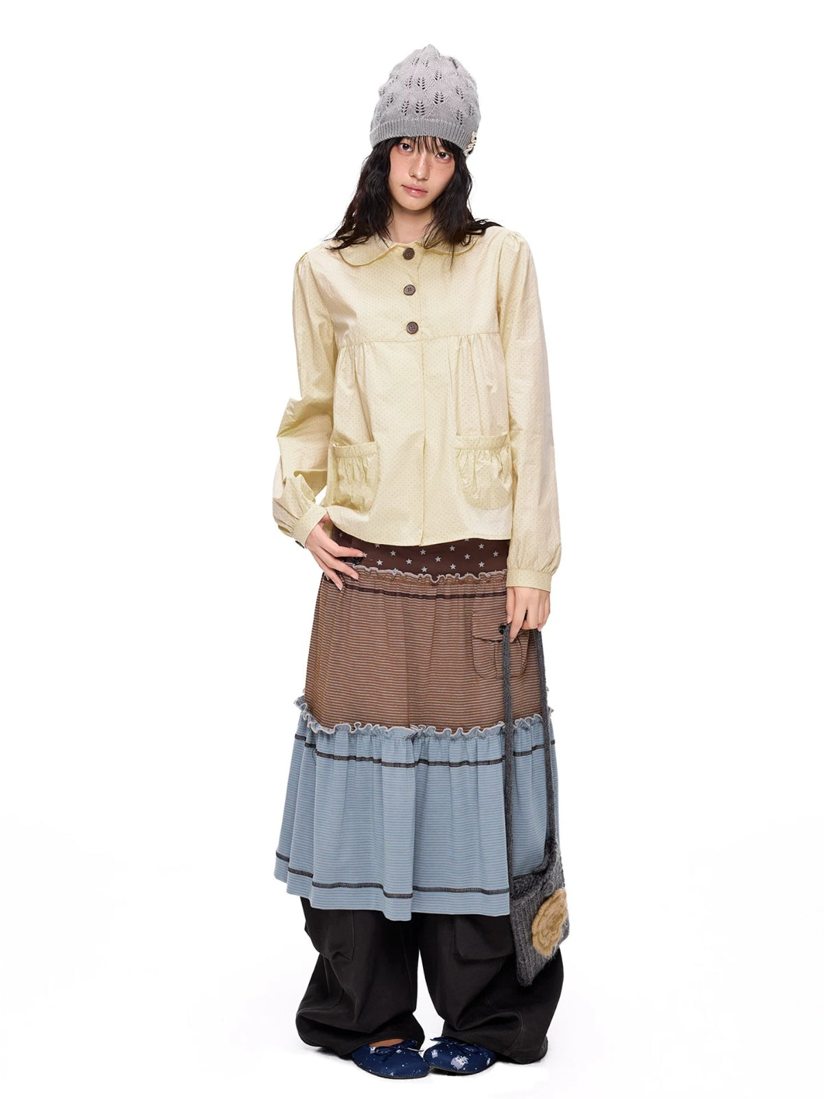 Polka Dot Doll Collar Shirt