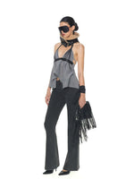 Low-Rise Zip Flare Jeans