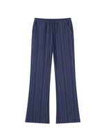 Striped Jacquard Elastic-Waist Pants