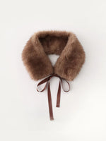 Vintage Bow Faux Fur Collar