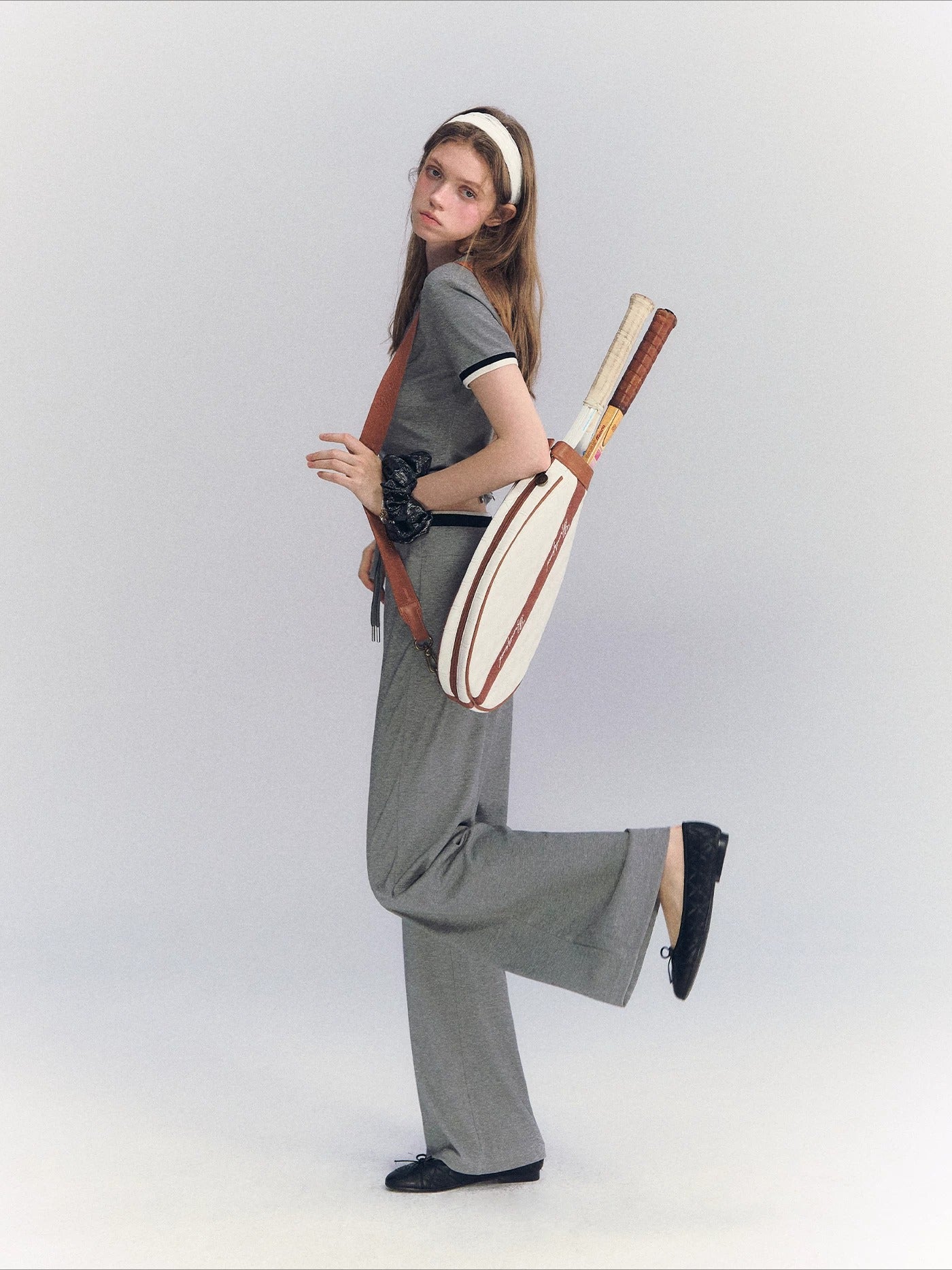 Contrast Trim Pants Set