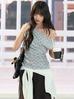 Asymmetric Polka Dot Top
